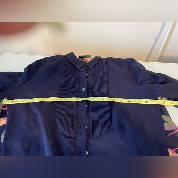 NWT Maeve button up sheer unique shirt - Picture 6 of 8